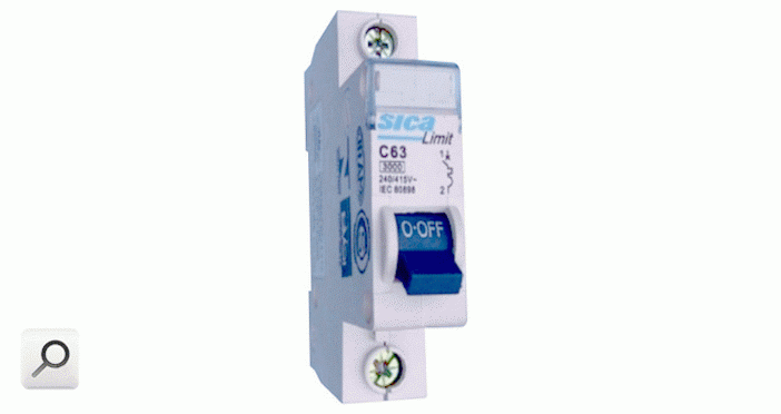 Interruptor termomagnético sicalimit unipolar 20A curva C 3kA